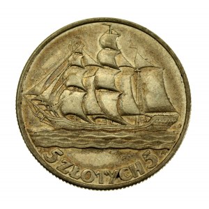 II RP, 5 gold 1936, Sailing ship (576)