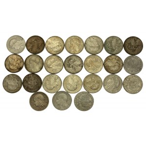 II Republic, set of 10 gold 1932 -1934 Head of a woman, 24 pieces. (582)