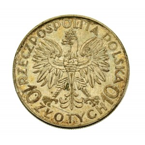 II RP, 10 gold 1933 Traugutt. Nice. (589)