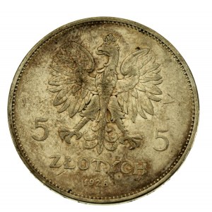 II RP, 5 gold 1928 Nike without a mark (595)