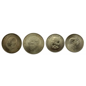 Dänemark, Niederlande, Silbermünzensatz 1960-1973, 4 Stück. (606)