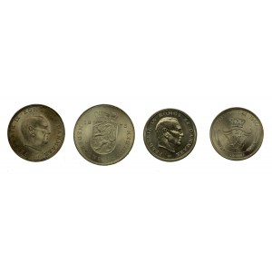 Dania, Holandia, zestaw srebrnych monet 1960-1973, 4 szt. (606)