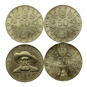Austria, set of 50 shillings 1959-1966, 4 pieces. (614)