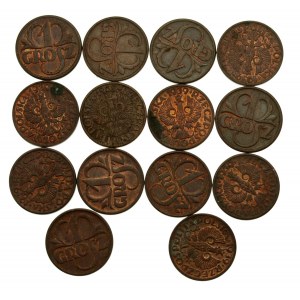 II Republic, 1939 set of 1 penny, 14 pieces. (630)