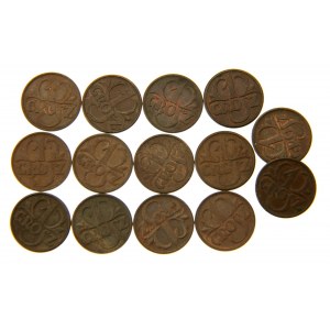 Second Republic, 1939 set of 1 penny, 14 pieces. (632)
