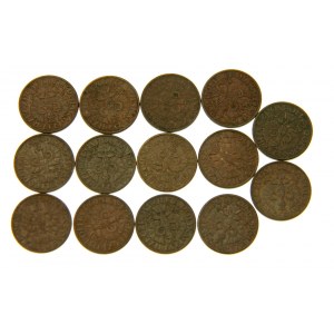 II Republic, 1939 set of 1 penny, 14 pieces. (634)