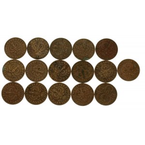 II Republic, set of 5 pennies 1938, 16 pcs. (637)