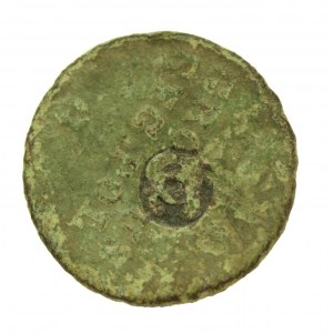 Żeton majątkowy wykonany z monety, punca (936)