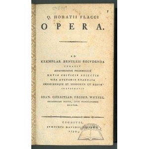 (HORACY). Q. HORATII FLACCI, Opera.
