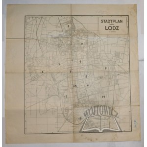 (ŁÓDŹ). Stadtplan von Lodz.