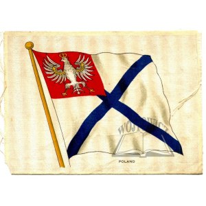 POLSKO. Polská obchodní vlajka.