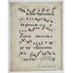 (Parchment card with text and notes). Plenus gratia et fortitudine faciebat signa et prodigia magna in populo. ....