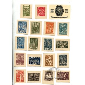 (WOLDENBERG). Zbierka 54 táborových známok z tábora Woldenberg.