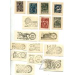 (WOLDENBERG). ZBIÓR 54 znaczków obozowych z obozu Woldenberg.