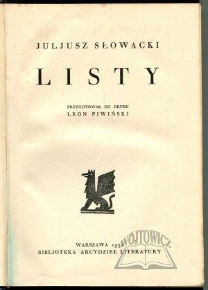 SLOWACKI Julius, Letters.