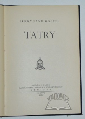 GOETEL Ferdynand, Tatry.