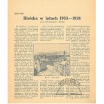 HESS Jerzy, Bielsko in den Jahren 1933-1938. (5 Jahre öffentliche Arbeiten in Bielsko).