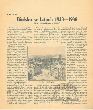 HESS Jerzy, Bielsko w latach 1933-1938. (5 lat robót publicznych w Bielsku).