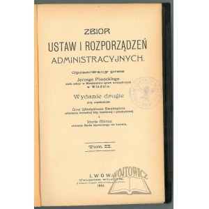 PIWOCKI Jerzy, Zbiór ustaw i rozporządzeń administracyjnych. 2