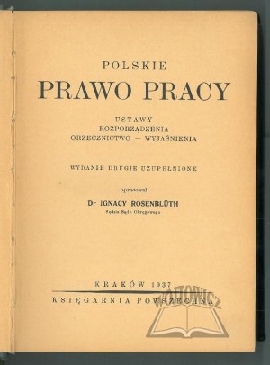 ROSENBLÜTH Ignacy, Polish Labor Law.