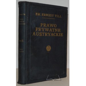 TILL Ernest, Lectures on Austrian Property Law.