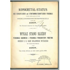 WYKAZ stanu służby personalu sądowego i personalu prokuratoryi Państwa.