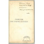 ZOLL Fryderyk, Podręcznik prawa prywatnego austryackiego. (Autograf).