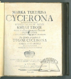 CICERON Marcus Tullius, On the duties of all states of the people book three.