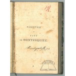 (MONTESQUIEU) Pamiętnik o Panu Montesquieu.