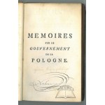 (STEINHAEUSER Johann Benjamin; DEMBOWSKI Antoni; NORBLIN Jan Piotr), Memoires Sur Le Gouvernement De La Pologne.