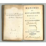 (NORWID Kamil Cyprian. MICKIEWICZ Adam. AUTOGRAFY)., Maximes et reflexions morales du Duc de la Rochefoucauld.