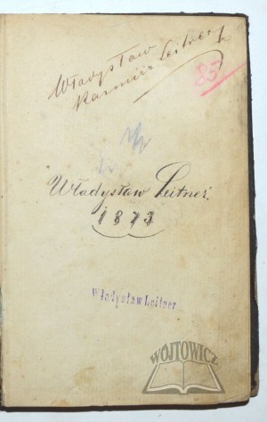 LEITNER Władysław (1851-1923), Poems written in 1869