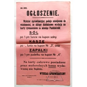 OGŁOSZENIE. Nr 100.