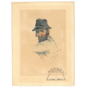 RYBKOWSKI Tadeusz (1848-1926), Portrét muže v klobouku.