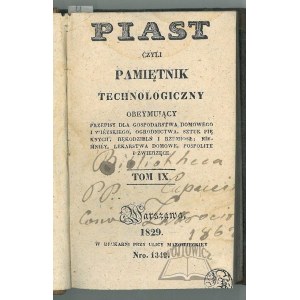 PIAST czyli Pamiętnik Technologiczny