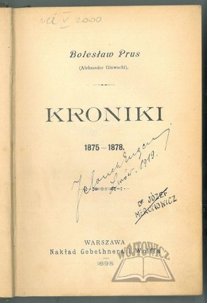PRUS Boleslaw (Alexander Glowacki), Chronicles 1875-1878.