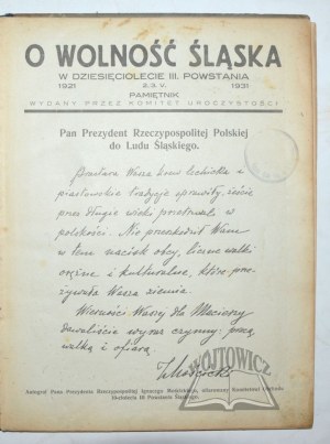 For the FREEDOM of Silesia on the 10th anniversary of the III. Uprising 1921 2/3 V. 1931.