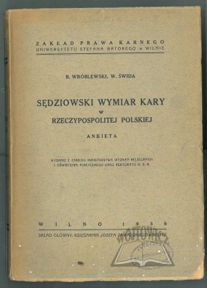 WRÓBLEWSKI B., Świda W., The Judicial Administration of Punishment in the Republic.