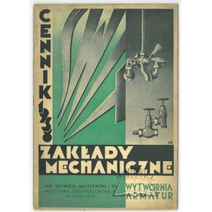 (KATALOG průmyslových výrobků). Dawn Mechanical Works. Helwich, Janiszewski. Výrobce armatur. Ceník 1938.