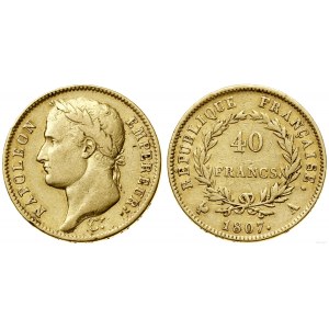 Francja, 40 franków, 1807 A, Paryż