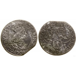 Polska, szóstak, 1662 AT, Kraków