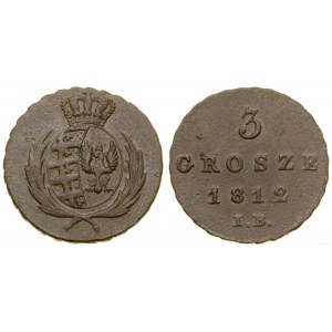 Polen, 3 grosze, 1812 IB, Warschau