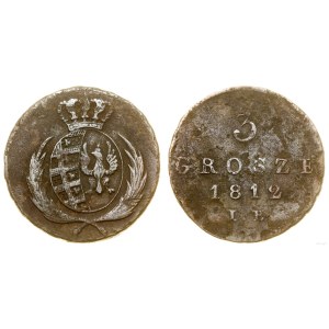 Polen, 3 grosze, 1812 IB, Warschau