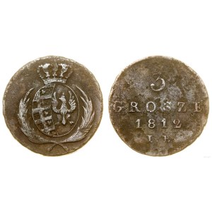 Poland, 3 pennies, 1812 IB, Warsaw