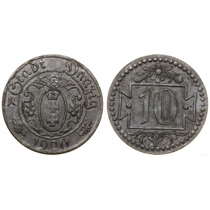 Polska, 10 fenigów, 1920, Gdańsk