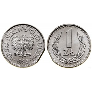 Polska, 1 złoty (DESTRUKT MENNICZY), 1985, Warszawa