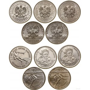 Poland, set of 5 x 20,000 zlotys, 1993, Warsaw