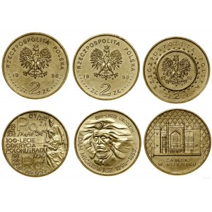 Poland, set of 3 x 2 gold, 1998, Warsaw