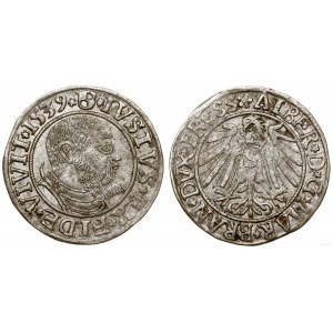 Prusy Książęce (1525-1657), grosz, 1539, Królewiec