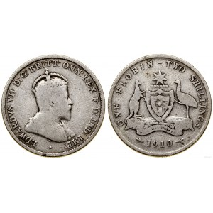 Australia, 2 shillings (florin), 1910, London